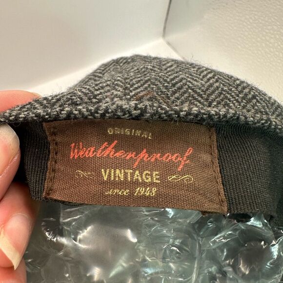 Weatherproof Vintage Gray Herringbone Newsboy Cap Size M/L - Picture 7 of 7
